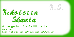 nikoletta skamla business card